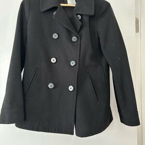 Old Navy Black Double-Breasted Coat